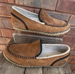 Sorel Größe 10 Herren Dude Moc Grizzly NM2025-242 Hausschuhe Mokassins Braun - Bild 1 von 11