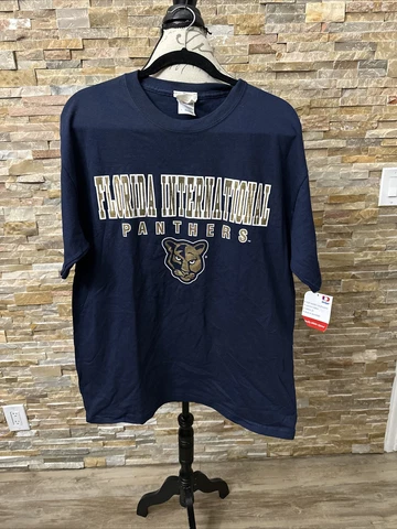 Florida International FIU Panters Men’s T-Shirt Short Sleeve Blue size L Cover