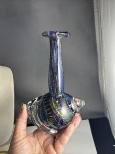 Beautiful colorful hand blowing glass Vase - Picture 1 of 12