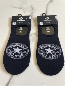 New Converse 2 Pair Made For Chucks Taylor Sport Flat Knit Ultra Low Socks Black - Picture 1 of 5
