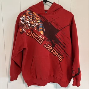 JNCO Red Hoodie Rare Russia Y2K Vintage 90’s Sweatshirt Skater Size Medium - Picture 1 of 8