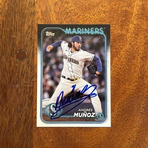 Carta firmata Andres Munoz autografata 2024 Topps #488 - Seattle Mariners - Foto 1 di 2