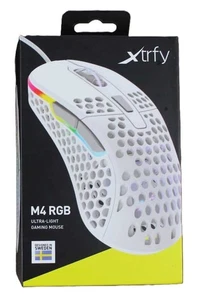 XTRFY M4 RGB, ultralekka przewodowa mysz do gier, ergonomiczna konstrukcja dla praworęcznych - Zdjęcie 1 z 8