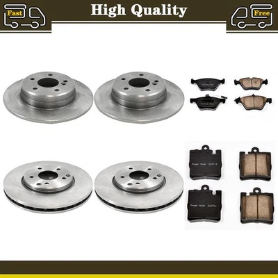 Pastillas de freno delanteras traseras rotores de disco para Mercedes-Benz CLK320 2000 2001 2002 1998 Foto 1 de 4