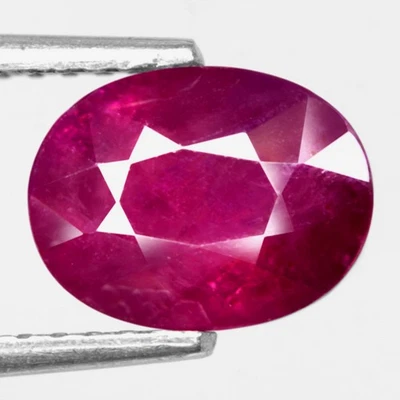 1.93Ct. Natural Gemstone Ruby Purplish Red Oval Normal Heated Tanzania Ravishing - Image 1 of 4