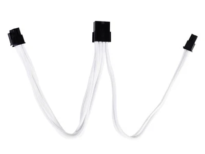 Silverstone 8-Pin-PCIe auf 6+2-Pin-PCIe Verlängerung - 250mm weiß - Bild 1 von 4