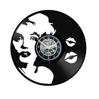 💎 ¡Nuevo! Reloj de pared silencioso troquelado disco vinilo real Marilyn Monroe 11,8 X 11,8 Foto 1 de 4