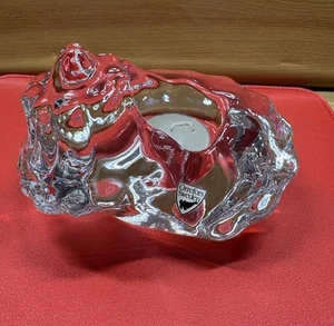 Orrefors Sweden Votive Tealight Candle Holder Clear Glass Seashell - Picture 1 of 10