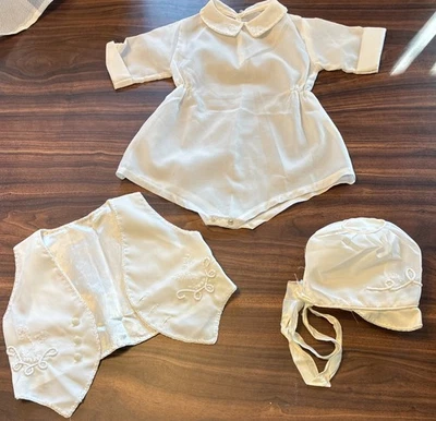 Bebé Niño Bautizo Bautizo Traje Con Chaleco Y Gorro 0-3 Meses De Colección Foto 1 de 4