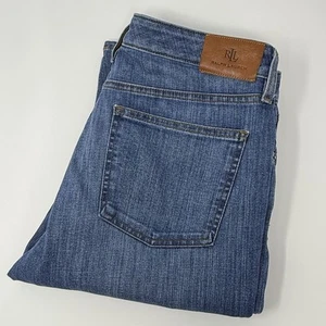 Ralph Lauren Jeans Damen 12 Blau Denim Black Label LRL Gerades Bein Unterteil - Bild 1 von 5