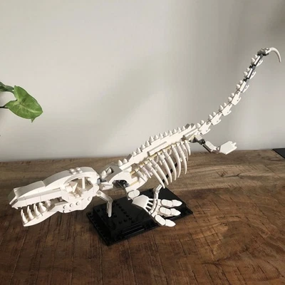 Compatible Mosasaur Skeleton Dinosaur Fossils with Posable Fins and Tail - Image 1 of 4