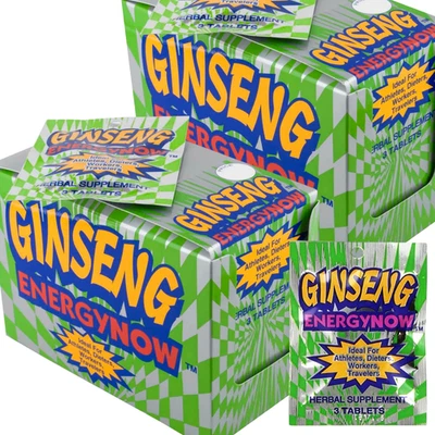 2 Energy Now Ginseng Herbal Supplements 48 Packs 3 Pills In Each Pack - Image 1 of 4