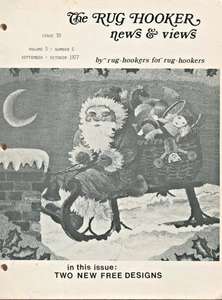 #30 The Rug Hooker News & Views Sep 1977 Hooking Magazine Instructions Pattern - Picture 1 of 2