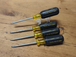 4 Cobra Square Tip Screw Drivers Fits Number 5, 6 and 7 Screws Electrical Tools  - Picture 1 of 3