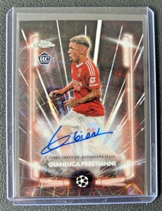 2024-25 Topps Cromo UCC SL Benfica GIANLUCA PRESTIANNI RC Negro Lazer Automático - Imagen 1 de 2