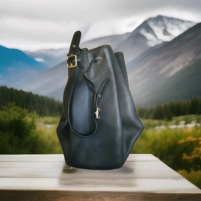 BOLSO CUBO VINTAGE COACH CUERO NEGRO 9166 Foto 1 de 4