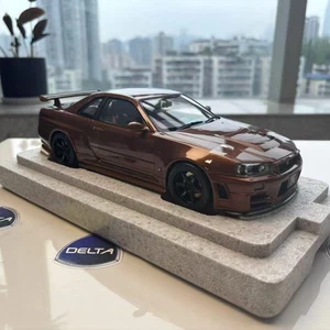 Motorhelix 1/18 Nissan Skyline GTR R34 Customized In Metallic Bronze - Picture 1 of 11