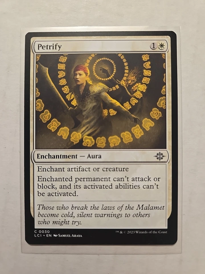 Petrify - Lost Caverns of Ixalan - LP - Common - Enchantment Aura - MTG Magic  - Image 1 of 1