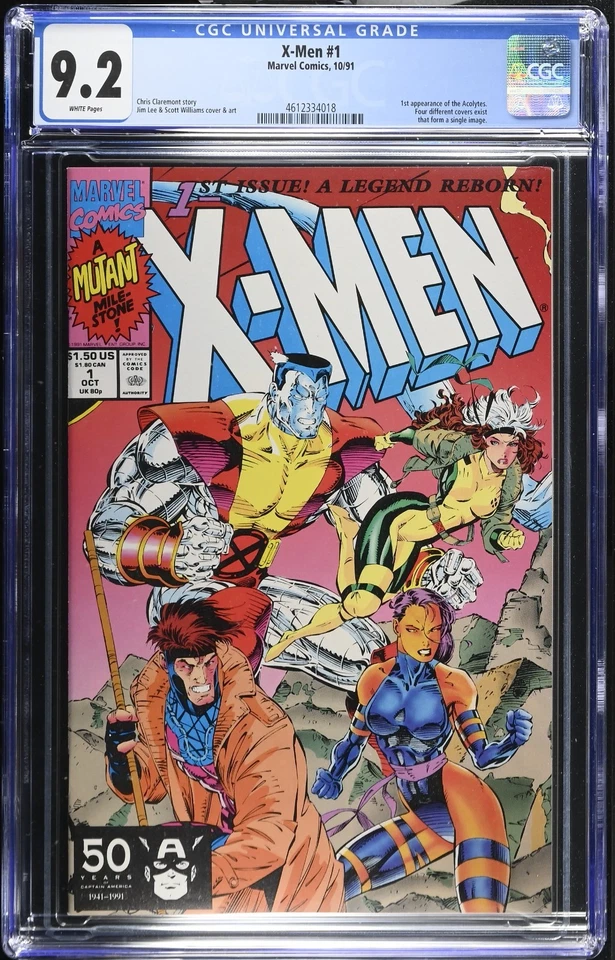 X-Men #1 (1991) – CGC 9.2 WHITE – Jim Lee, 1st Acolytes, Gatefold Cover - Image 1 of 2