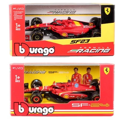Bburago 1:43 F1 Ferrari SF21 SF23 SF24 #16 Charles Leclerc Racer Model Car Toy - Image 1 of 4
