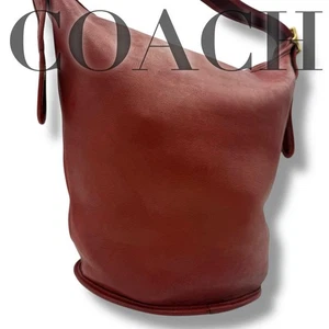Excellent Condition COACH Old Coach USA Duffle Sack Bucket Type Red - Picture 1 of 12