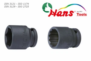 Schlagschraubernuss 1/2" | 6-kant/12-kant | 10mm-46mm | Steckschlüssel Stecknuss - Bild 1 von 2