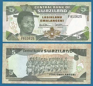 Swaziland 5 Emalangeni P 19a ND (1990) UNC Eswatini ( P 19 a ) - Picture 1 of 1