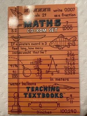 Sabouri MATH 5 Teaching Textbook 1.0 2007 COMPLETE CURRICULUM 5th Grade 4 CD's - Image 1 of 3