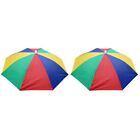 2 Stück Silberkleber Kopfmontage Regenschirmkappe Hüte Outdoor Regenschirm