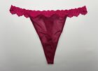 Victoria's Secret Vintage Panties Size Large L 2006 Sexy Pink Lace Mesh VS Thong
