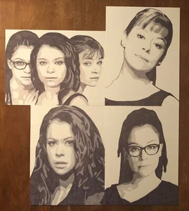 Orphan Black 6x8 Metal Sketch Print Set of 4 - Picture 1 of 1