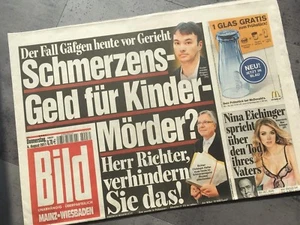 BILD Zeitung 04. August 2011 / 8. / 4.8.2011 / Nina Eichinger - Picture 1 of 1