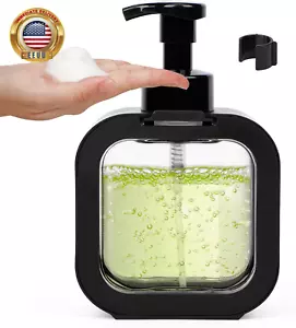 Black Foaming Soap Dispenser, 16.9Oz Empty Refillable Foam Hand Soap Dispenser, - Picture 1 of 7
