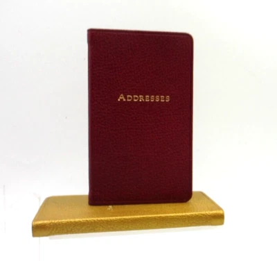 Address Book Pocket Size 3x5" Soft Leather Cover Graphic Image List$40 Cranberry - Image 1 of 4