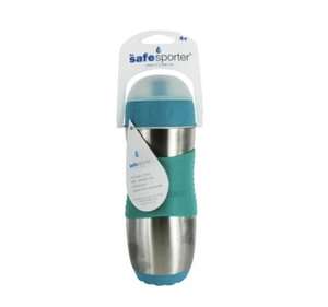 Kid Basix Safe Sporter™ 16oz Stainless Steel Metal Water Bottle-Sea Green - New - Picture 1 of 3