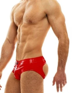 MODUS VIVENDI Bottomless Viral Vinilo Combo Jockstrap Rojo 08014 178 - Imagen 1 de 4