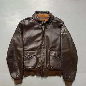 BUZZ RICKSON'S A-2 Flight Jacket Horsehide leather Men Brown Size 36 Pre-Owned - Picture 1 of 17