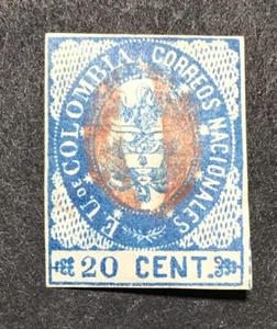 COLOMBIA 1865 XF MLH Sc# 39 (W49) - Picture 1 of 2