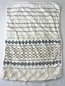 Ink + Ivy Lumbar Pillow Cover 17x25 Boho Tufted Embroidered Southwest Decor - Picture 1 of 7