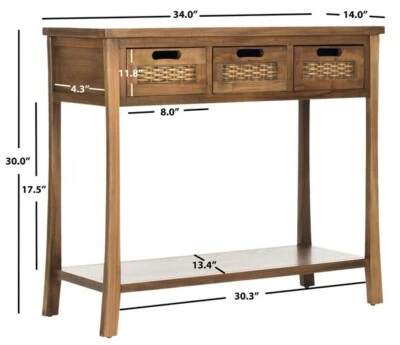 Safavieh Autumn 3 Drawer Console, Reduced Price 2172706675 AMH6510B - Image 1 of 4