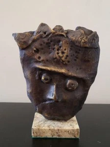 ESCULTURA DE BRONCE "CARA" DE SERGIO BUSTAMANTE FIRMADA Y NUMERADA - Imagen 1 de 6