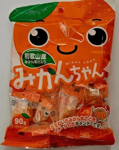 Japanische Kawaguchi Frucht Hartbonbons - Mikan Chan (Mandarinengeschmack) - 100g - Bild 1 von 2