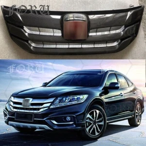 For 2013 14 2015 Honda Crosstour Front Grill Bumper Grille Carbon Fiber Look ABS - Picture 1 of 7