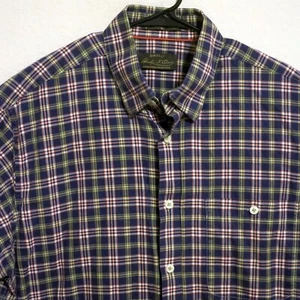 Orvis Shirt Mens Large Signature Collection Long Sleeve Button Blue White Stripe - Picture 1 of 5