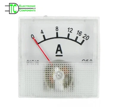 20 Amp Panel Meter Mini DC analogue ammeter 91C4 0 to 20 amp - Image 1 of 4