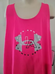 Girls Kids Youth Under Armour Pink Tech Tank Top NEW Size Large - Picture 1 of 2