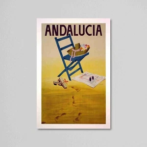 Vintage Travel Poster - Andalucía, Spain - Beach Print - Picture 1 of 9