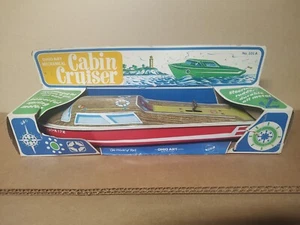 VINTAGE OHIO ART MECHANISCHER KAJÜTBOOT BLECH AUFZIEH SPIELZEUG BOOT - OVP - Bild 1 von 13