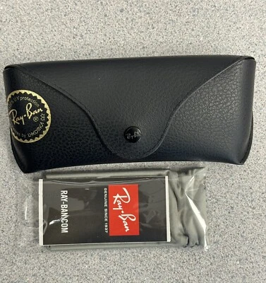 Ray-Ban Leather Case with Booklet and Cleaning Cloth - B00R6X36GE - Image 1 of 2