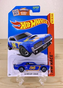 2015 Hot Wheels '68 Mercury Cougar Blue #181 HW Track Aces Brand New Sealed - Picture 1 of 3